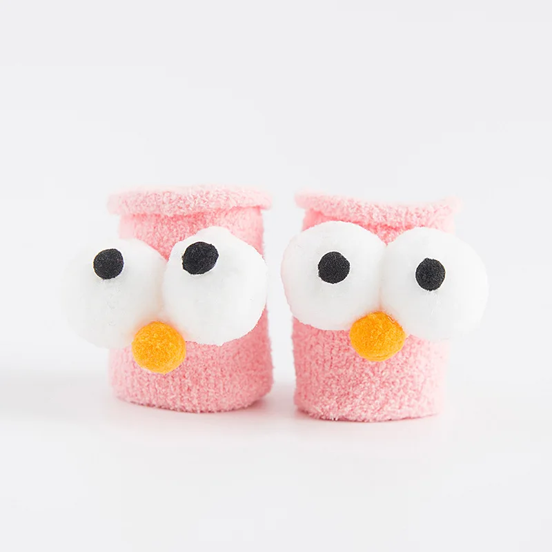 Зимние теплые коралловые бархатные носки большие глаза роман с изображением