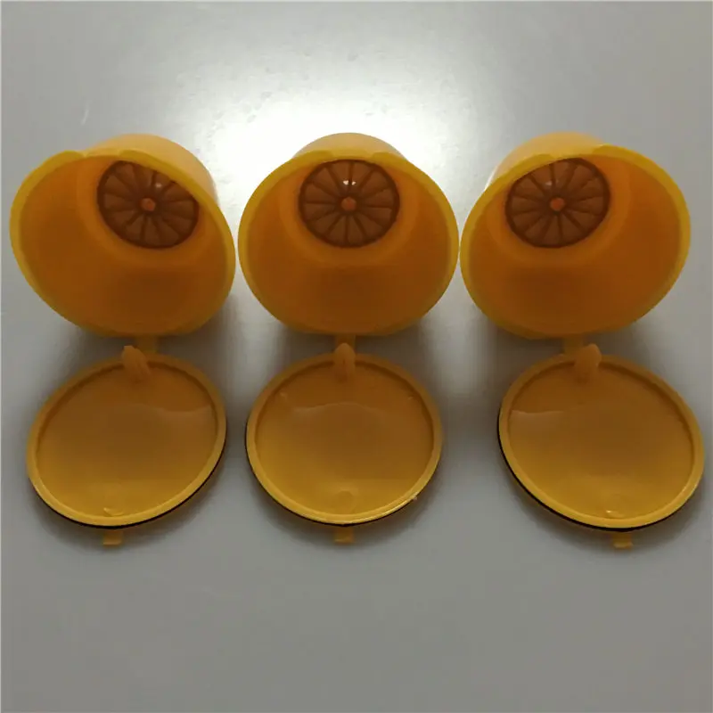 3 шт./лот желтая многоразовая кофейная капсула Dolce Gusto Пластиковые Многоразовые