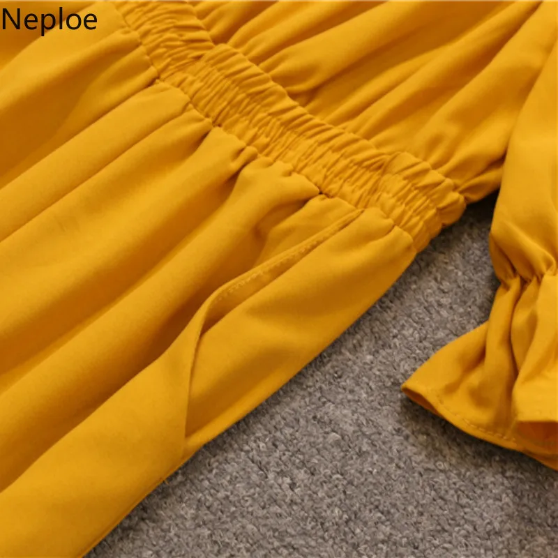 Neploe Boho пляжный комбинезон женский однотонный с высокой талией открытыми плечами
