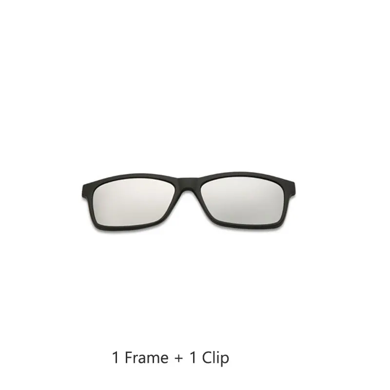 1 Frame 1 sun cover Наборы поляризационных мужских солнцезащитных очков для женщин 5 в 1 1 в 1, очки на клипсах TR90, оптические оправы по рецепту, очки Корректирующие UV40 - Цвет линз: 1 Frame 1 sun cover