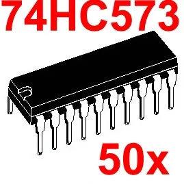 

( 50 pcs/lot ) 74HC573 Logic IC, DIP Package, CMOS