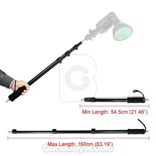 Godox AD-S13 55-160 см портативный светильник палка 1/4 с наружной резьбой для вспышки WITSTRO
