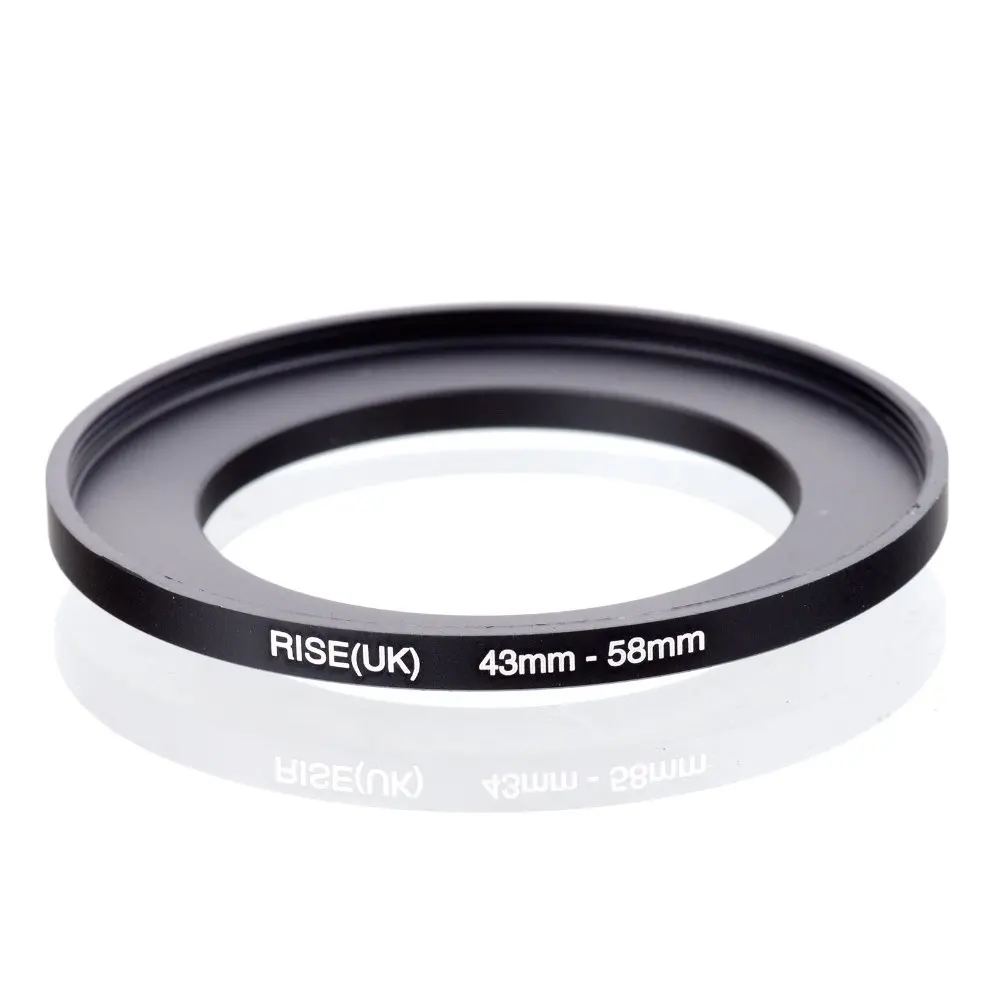 

original RISE(UK) 43mm-58mm 43-58mm 43 to 58 Step Up Ring Filter Adapter black