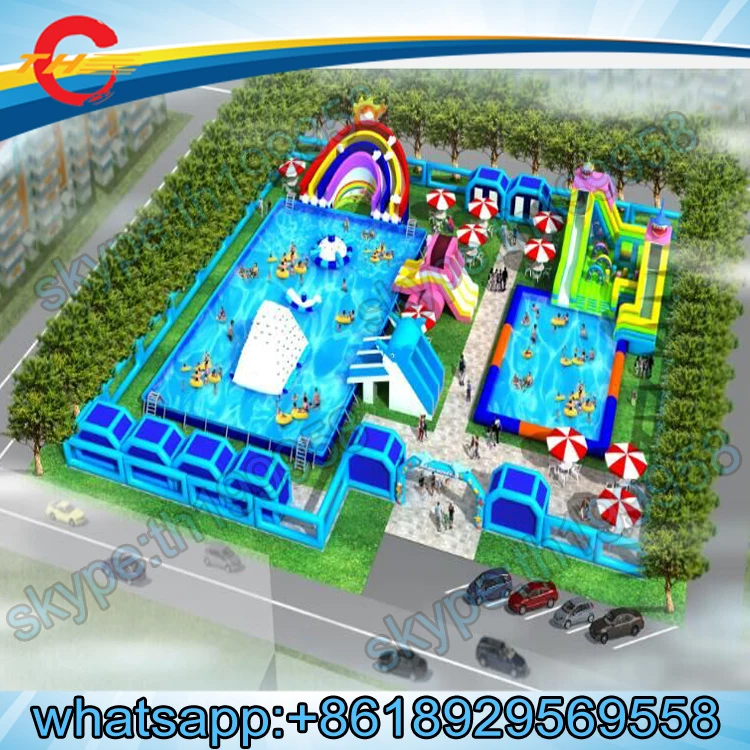 Бесплатная морская доставка/CNF гигантский надувной аквапарк парк развлечений