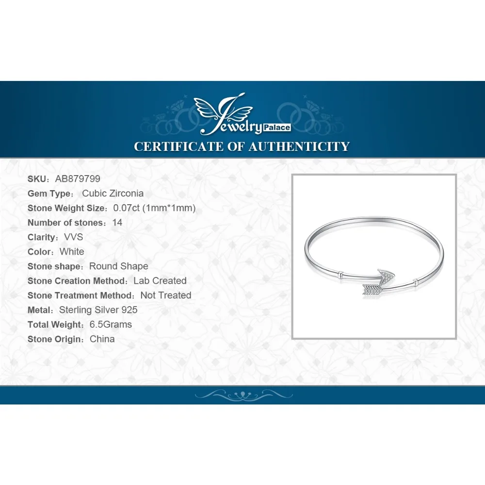JewelryPalace стерлингового серебра 925 стрела купидона кубический цирконий