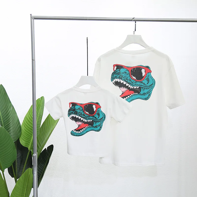 Семейная одежда 2019 г. Новая летняя хлопковая футболка с короткими рукавами в