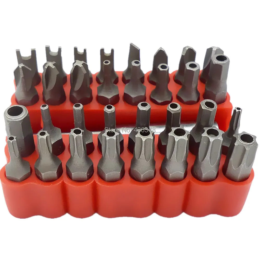 33 шт. безопасности Набор бит отвертка инструмент держатель Tri-Wing Torx Star Hex 60 мм