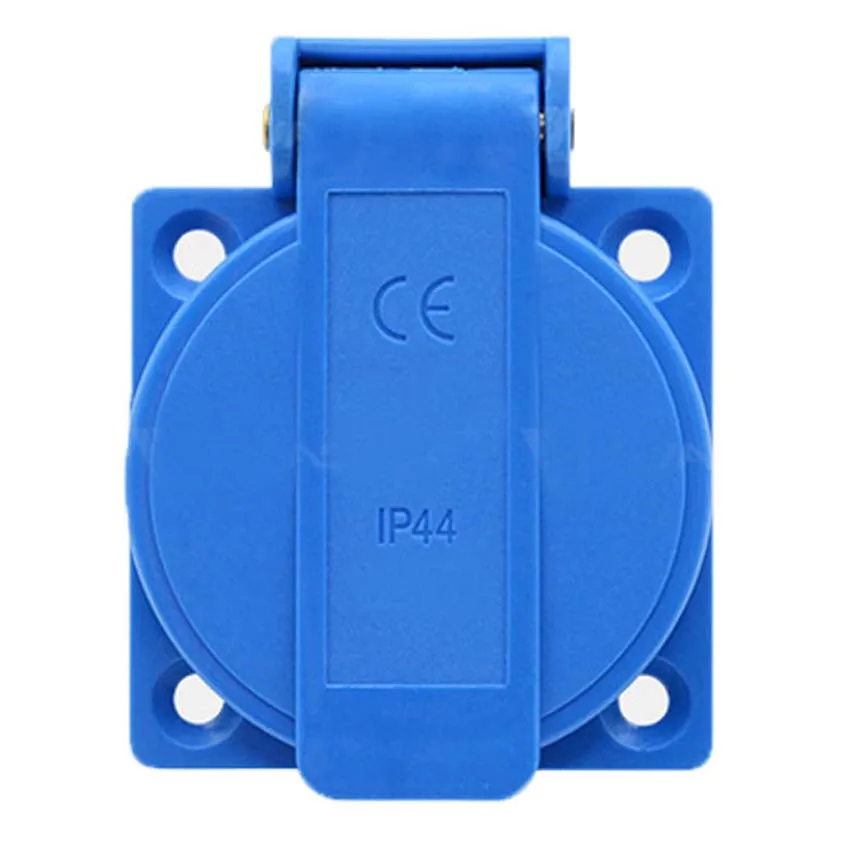 Великобритания Черный Синий 13A 250V IP44 UK многофункциональный 2P + E уличная