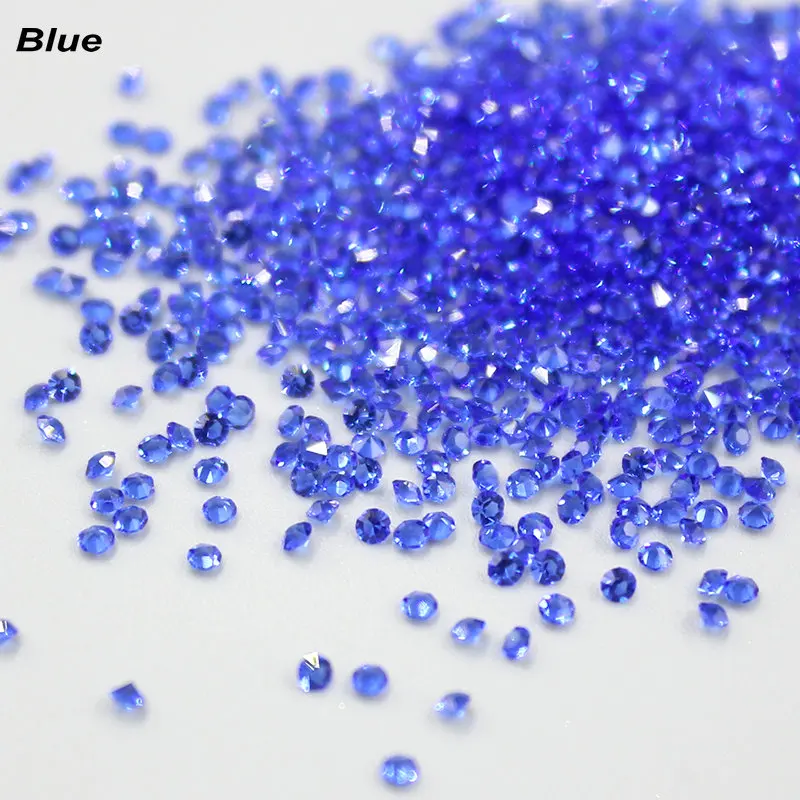 blue 1440 шт./лот, 1,3 мм, разноцветные стразы для нейл-арта, микро Стразы для ногтей, мини-украшения для нейл-арта, аксессуары для маникюра - Цвет: blue
