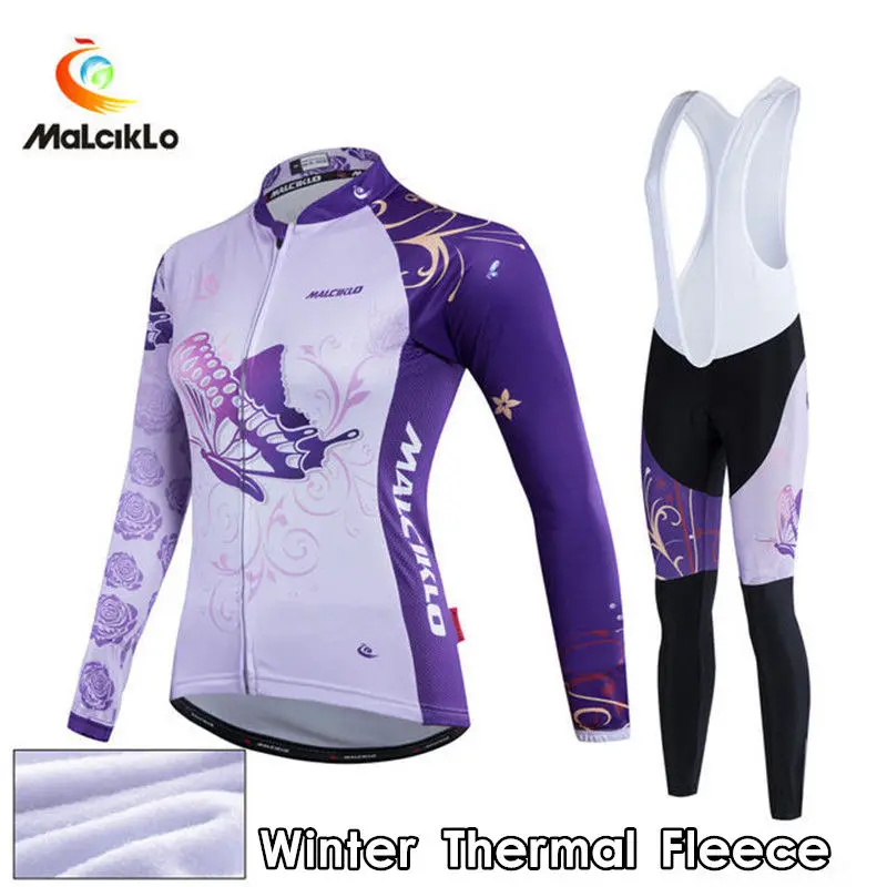 Ropa Ciclismo Mujer Invierno Winter Thermal Fleece Pro Cycling Jersey Women 2019 MTB Maillot Bike Long Sleeve Clothing | Спорт и