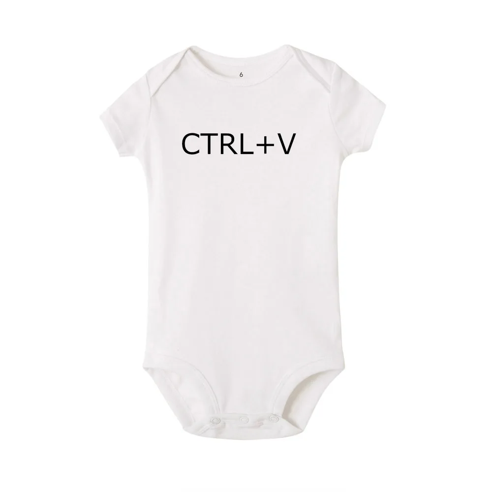Ctrl + C и V одинаковая семейная одежда футболка для папы Детский боди идеальный