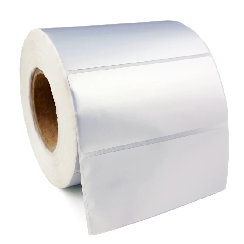 Серебряная этикетка для штрих кода ПЭТ 70x30 мм рулон 2000 шт. сердечник 1 5 дюйма