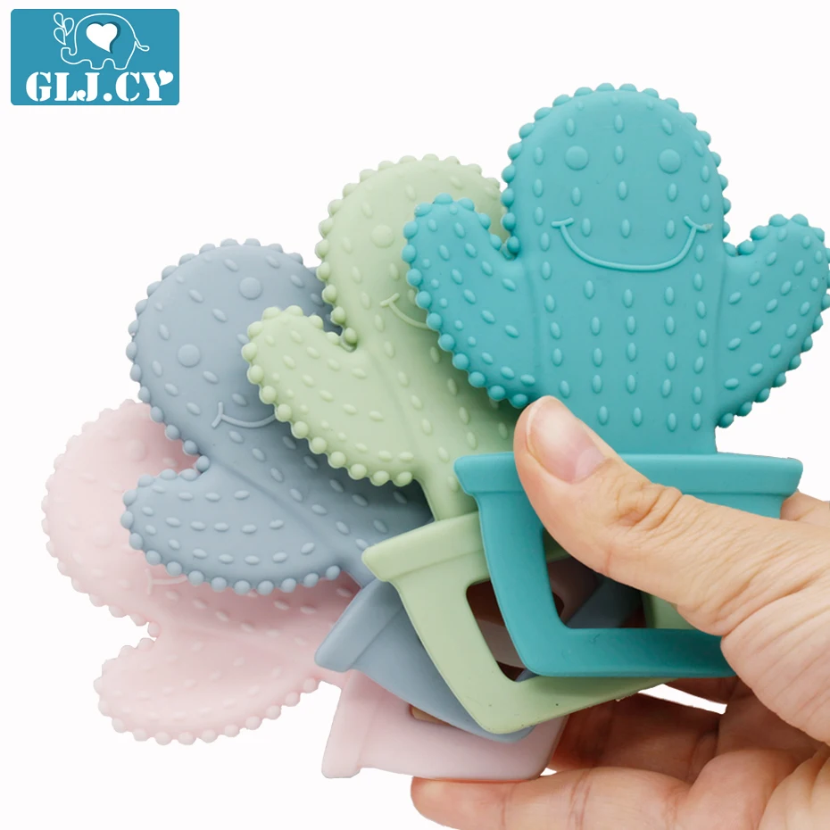 Кактус Детские Силиконовые Прорезыватели DIY соска клип пустышка цепь Прорезыватель Жевательная BPA бесплатно кулон Зажимы для пустышки гризунок рождественские подарки