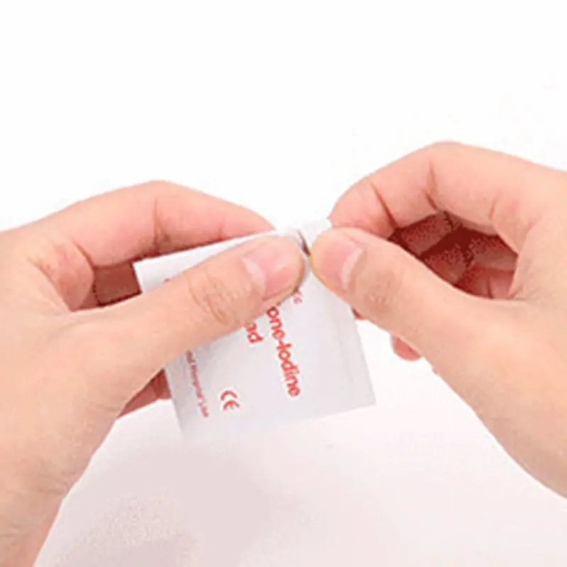 Дезинфекция йодом 100 шт. салфетки для стерилизации аптечка первой помощи