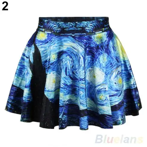 Bluelans Для женщин Винтаж Высокая талия плиссированные цветочные короткие