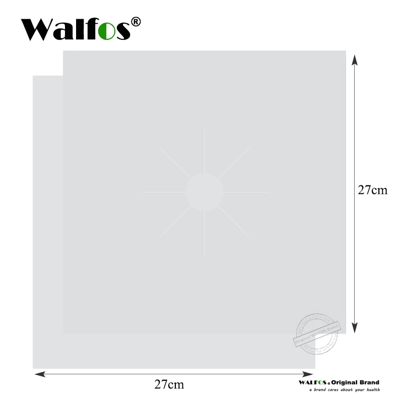 WALFOS Silver 2 шт./лот многоразовая газовая плита защита горелок лайнер Крышка для инструменты для уборки на кухне - Цвет: WALFOS Silver