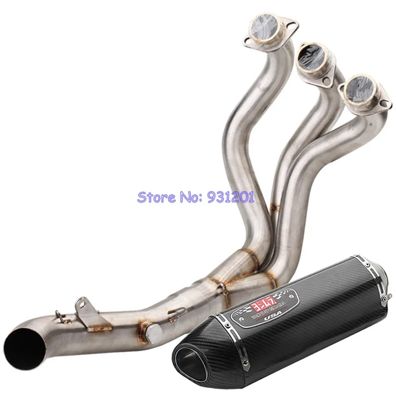 For Yamaha MT 09 MT09 FZ 09 FZ09 XSR900 Exhaust Full System Motorcycle Slip On Link Front Pipe Headers Yoshimura Muffler Escape
