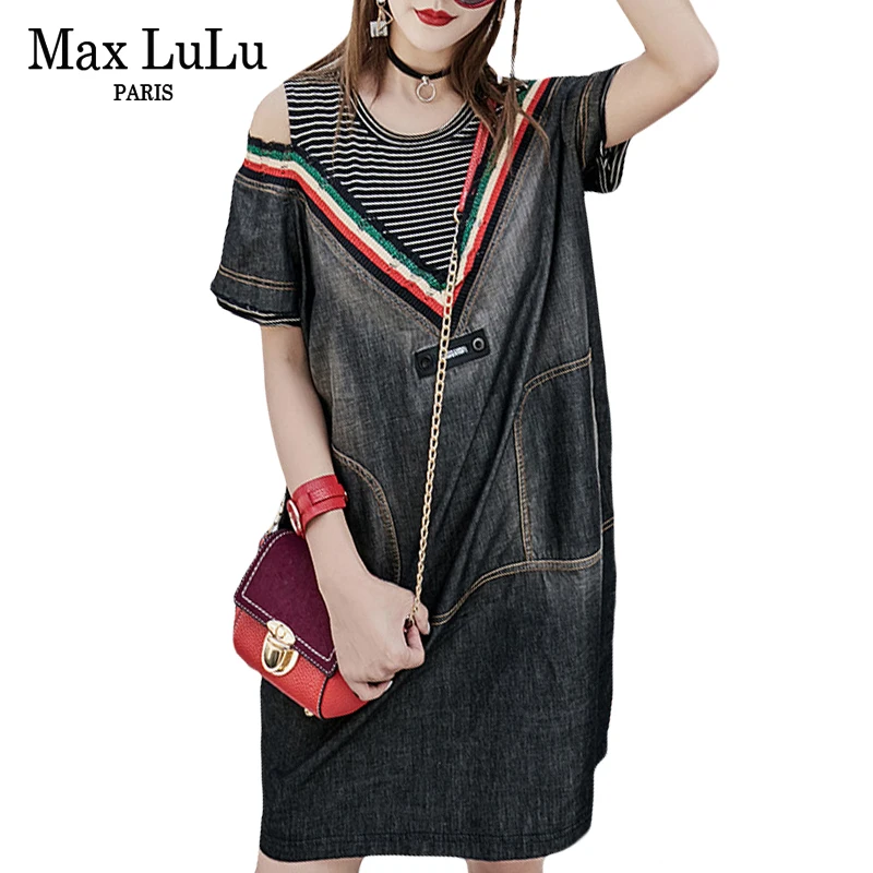 Платье мини Max LuLu летнее корейское панк сексуальное винтажное уличное женское из