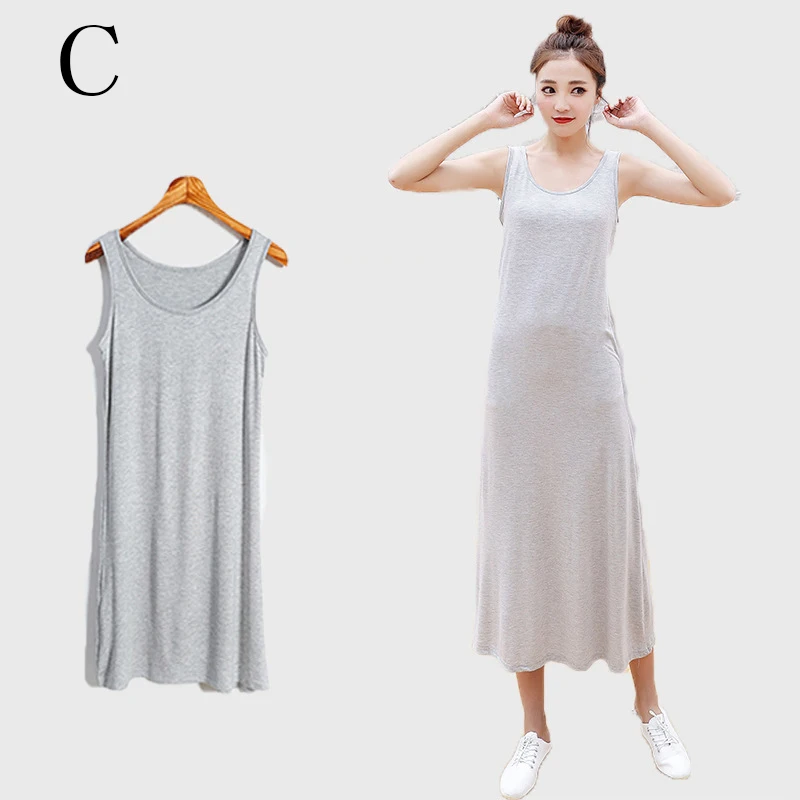 Платье женское длинное облегающее с О образным вырезом без рукавов 2019|Женские