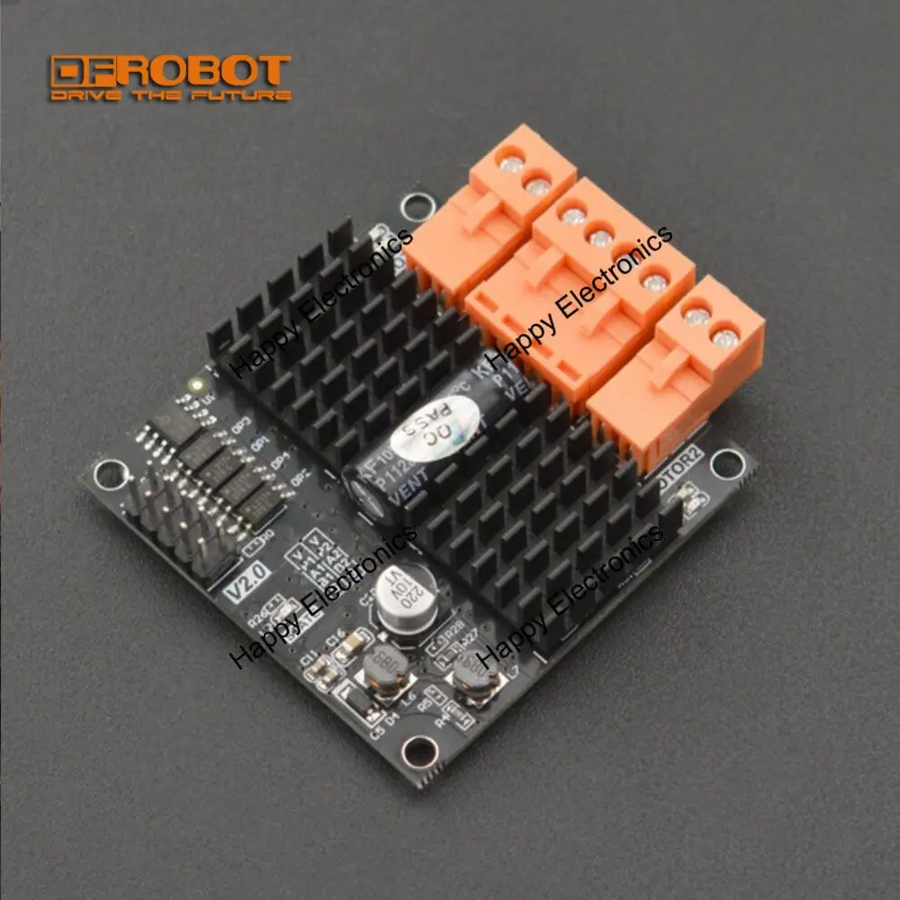 DFRobot Двухканальный драйвер двигателя постоянного тока 37 в 12А совместим с arduino для автоматического робота мехатронной электроники соревнований