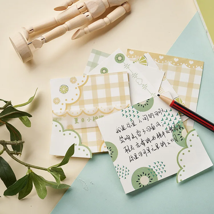 1 компл./лот бумага из блакнота для бумаги заметок на клейкой основе фруктовой