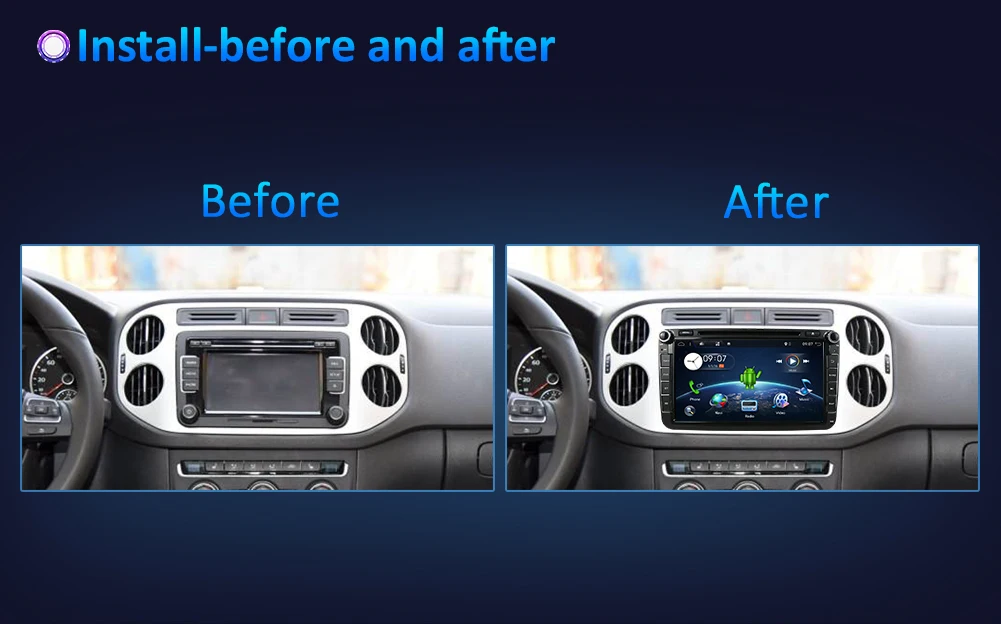 2 din Android 9,0 Автомагнитола DVD gps навигация для Volkswage Caddy Golf Polo седан Touran Passat EOS DVD Automtivo WIF