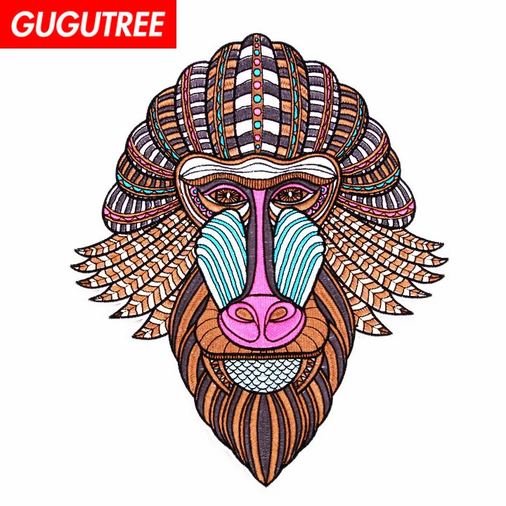 

Вышитые нашивки GUGUTREE в виде обезьяны, нашивки орангутана, значки, аппликация, нашивки для одежды