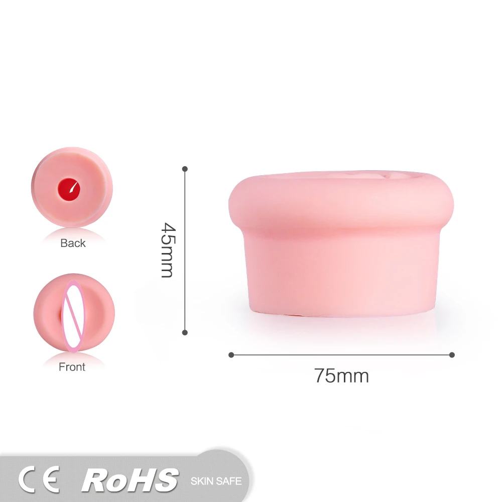Силиконовая сменная насадка на пенис резиновая для большинства устройств