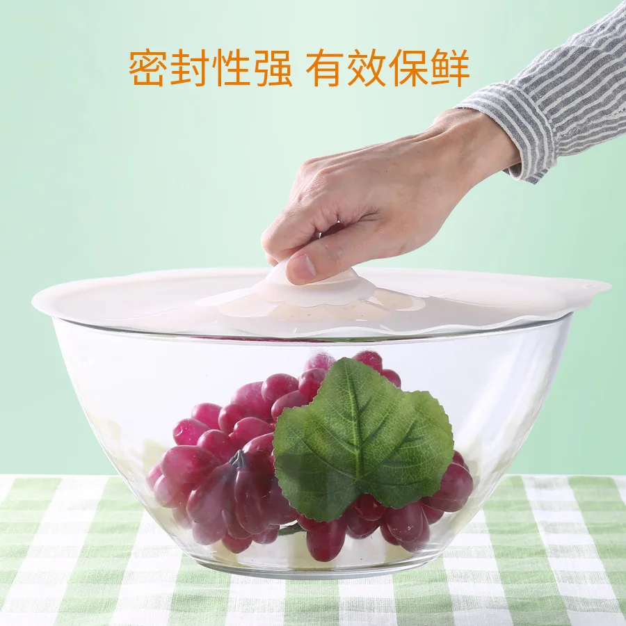 

Large Size Silicone Stretch Lids Universal Suction Lid-bowl Pan Cooking Pot Cover Silicone Food Fresh Bowl Cover Kitchen Tool -7