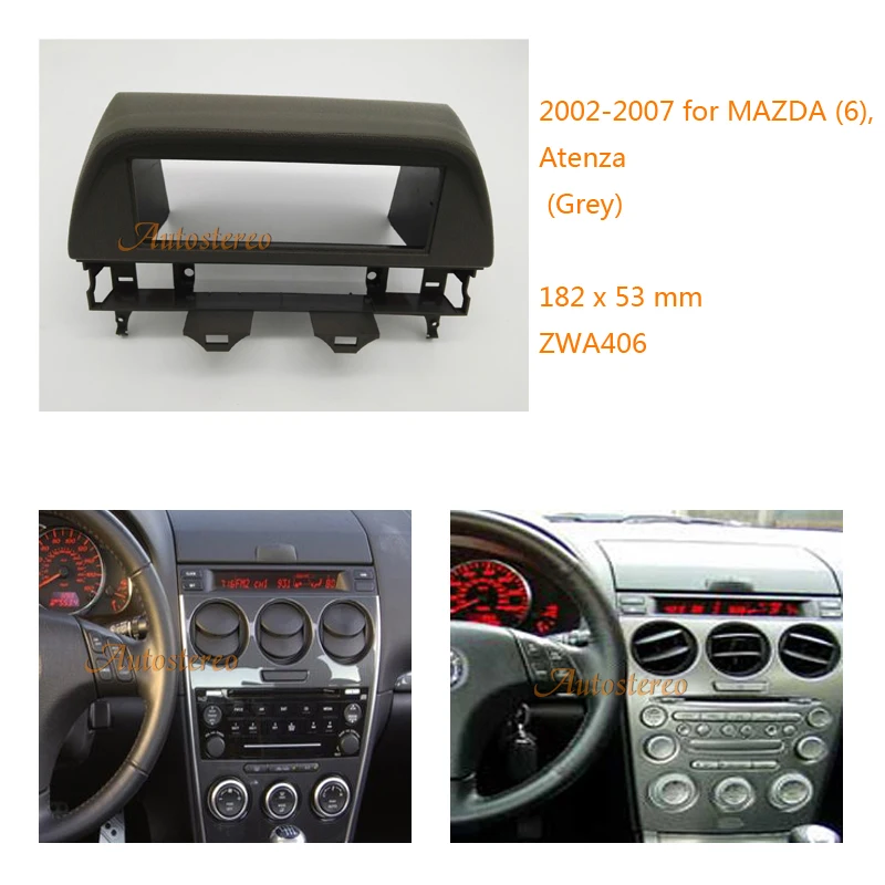 Один din автомобильный DVD/CD Радио стерео панель Рамка адаптер Комплект для MAZDA(6), Atenza 2002-2007 ZWA-406