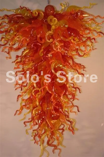 C211 High Ceiling Big Light Colored Glass Chandeliers | Лампы и освещение