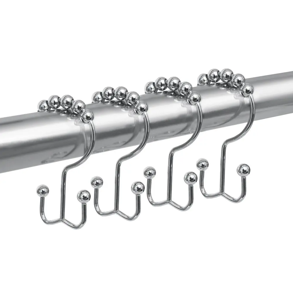 

Metal Double Glide Shower Ring,Curtain Hook Ring Roller Balls,10PCS/LOT