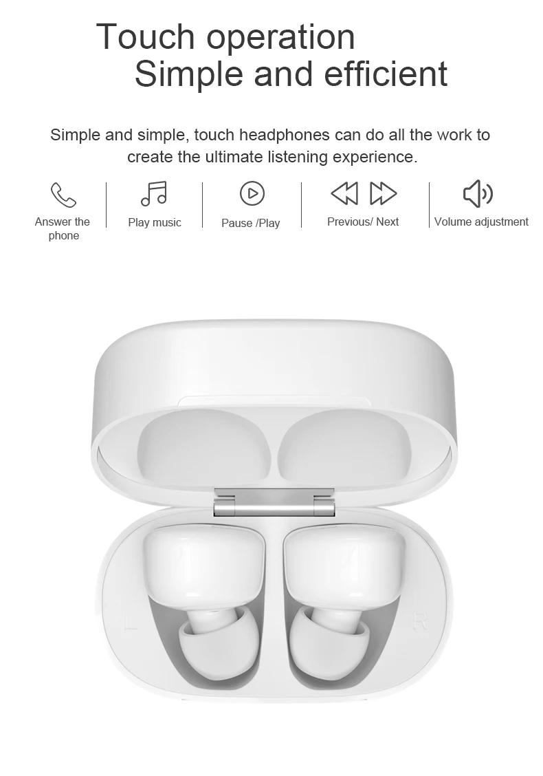 TWS беспроводные наушники-вкладыши Bluetooth 5,0 сенсорные наушники IPX56 водонепроницаемые 3D стерео шумоподавляющие наушники с микрофоном