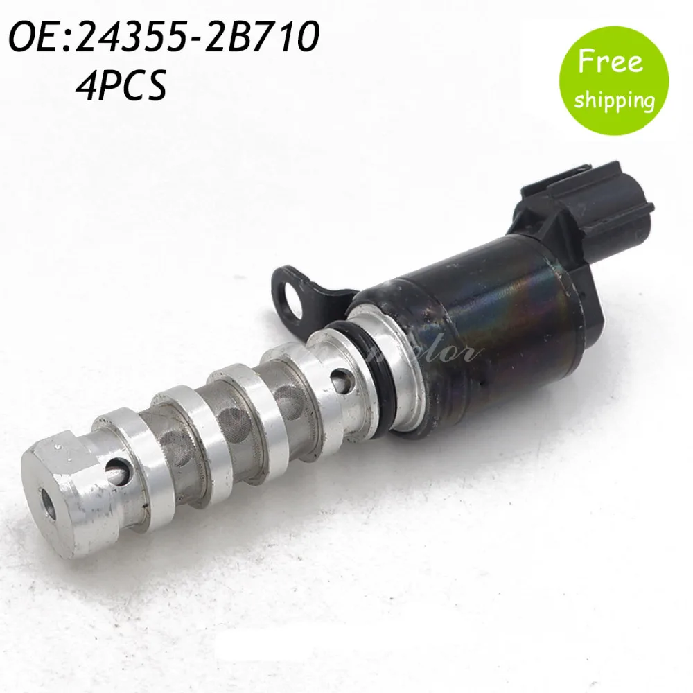 

4PCS VVT Variable Timing Solenoid For Hyundai Accent Velostrer Kia Rio 24355-2B710 243552B700, 24355 2B700, CR1447