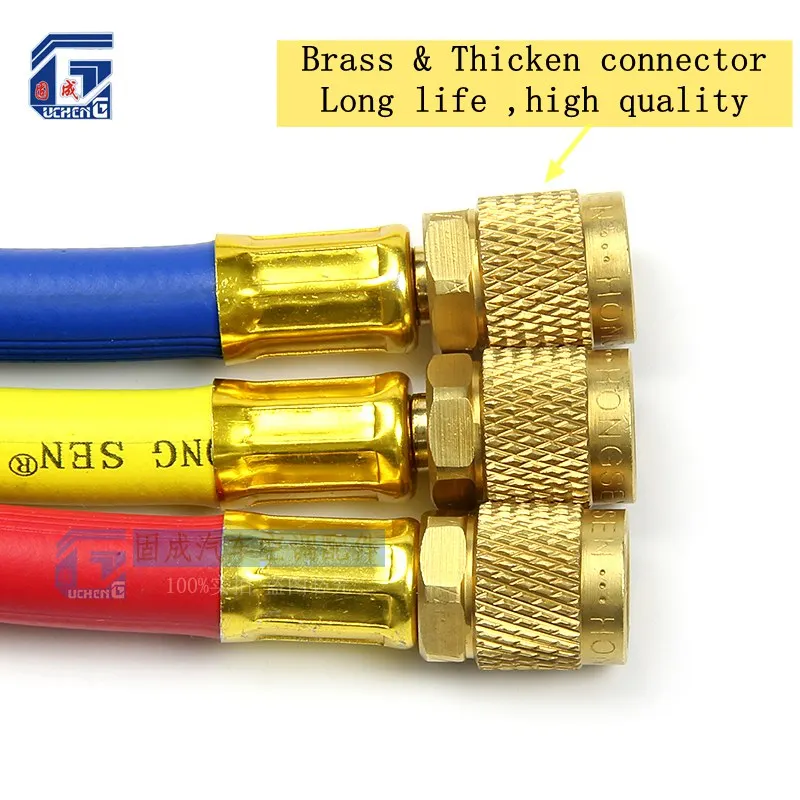 72 ''(1 8 метра) 1/4'' хладагент зарядный шланг три цвета R12 R22 R134a R502 404A для
