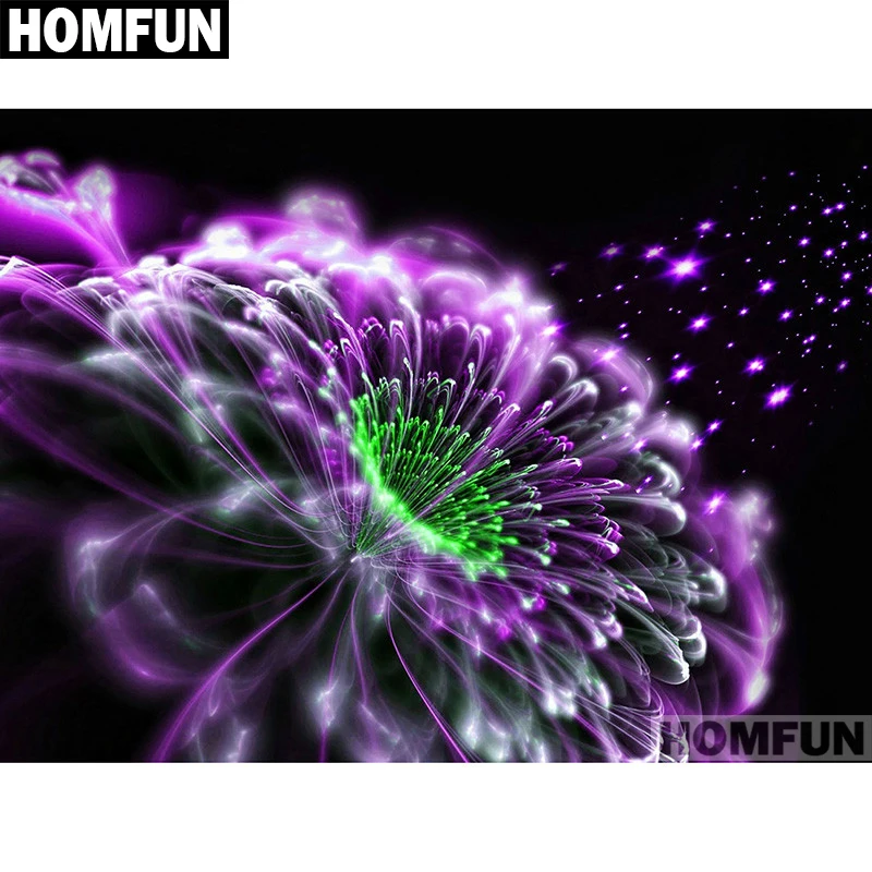 Алмазная 5D картина HOMFUN A01054 сделай сам вышивка крестиком фиолетовый волшебный