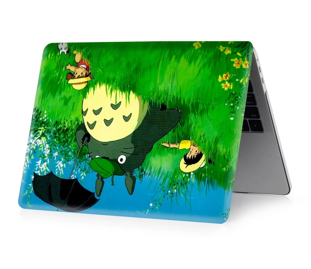Чехол для ноутбука Totoro с цветной печатью для MacBook Air retina Pro 11 12 13 15 для MacBook с сенсорной панелью New Air 13 New Pro13 15