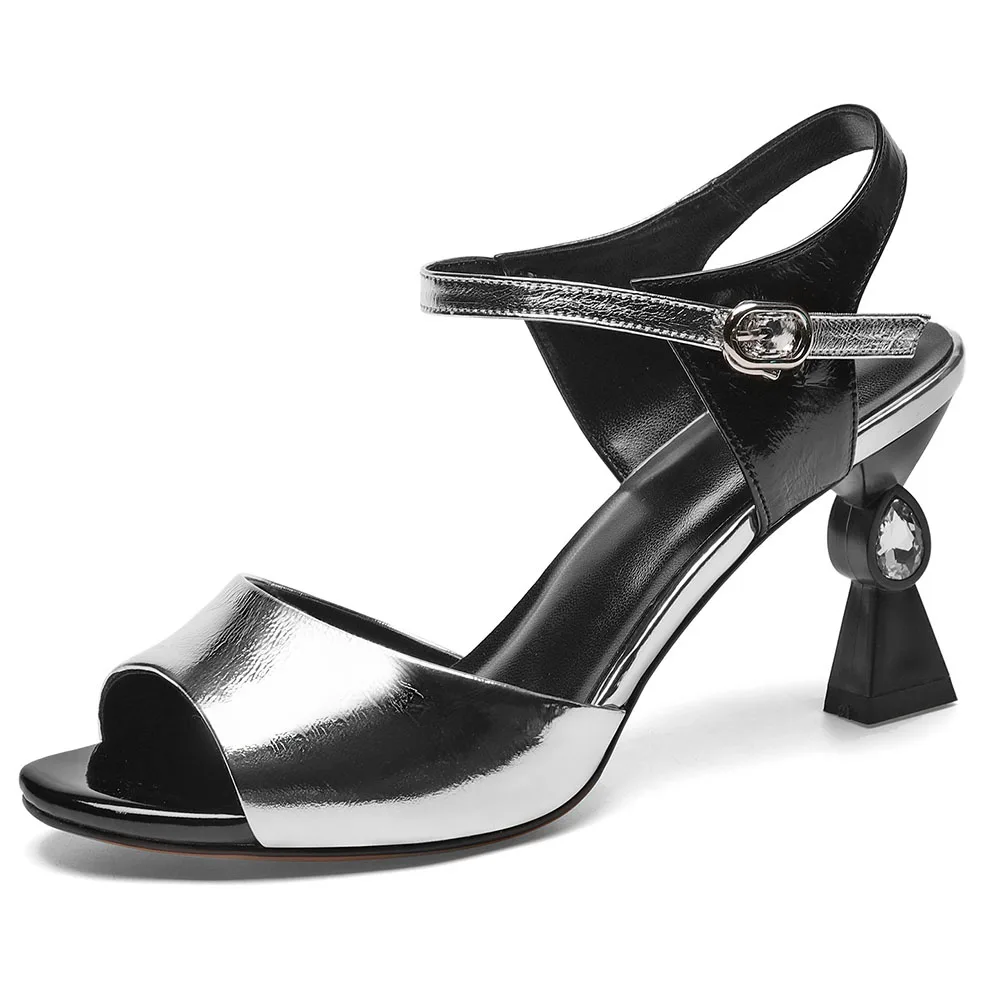 Женские сандалии с ремешком на щиколотке летние Роскошные Дизайнерские