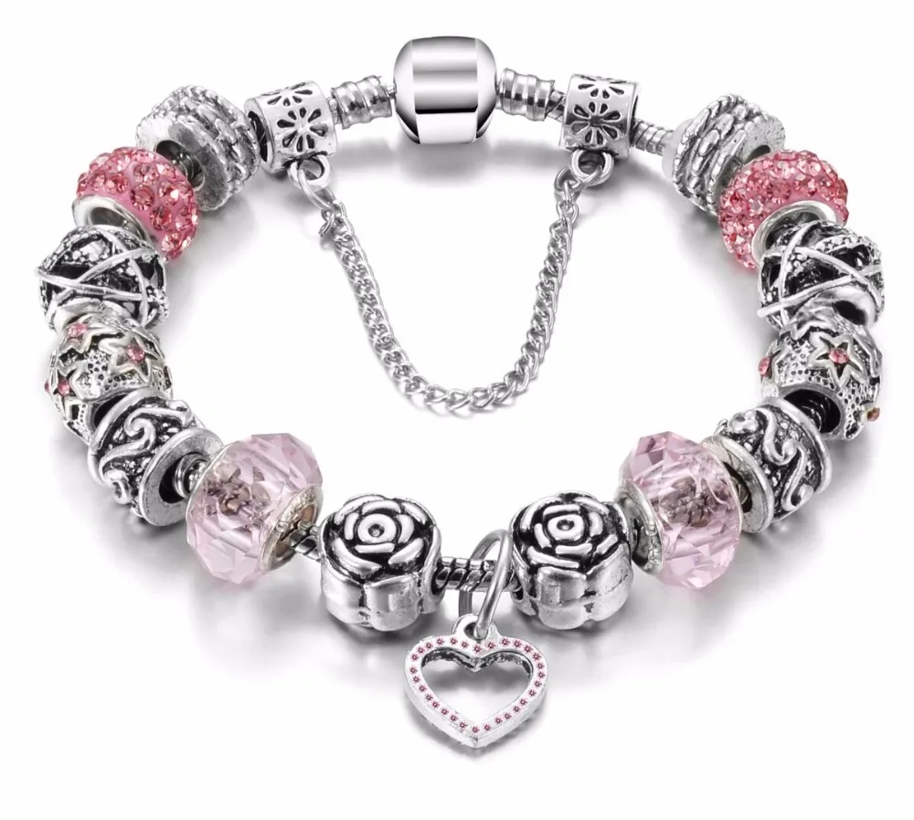 Новинка 2017 Европейские Бусины подвески стильные браслеты сделай сам модное