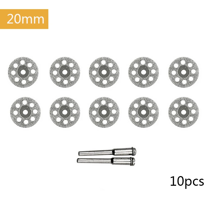 20mm Urijk 5/10 шт./набор абразивных инструментов для алмазного шлифовального круга, резец, Круглый шлифовальный станок, точилка для камня, Угловое режущее колесо, ротарный инструмент - Цвет: 20mm