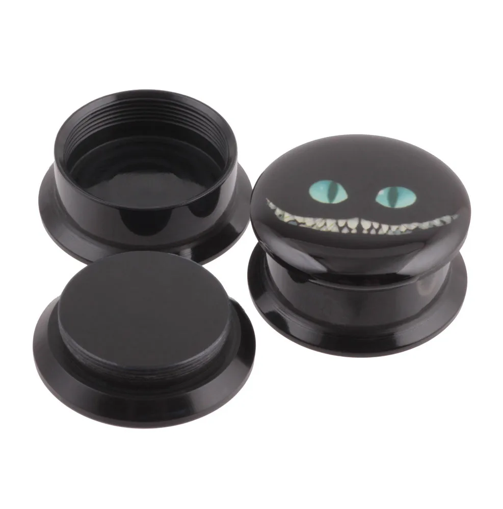 2 шт./лот черные акриловые затычки для ушей манометры пирсинг экспандер туннели