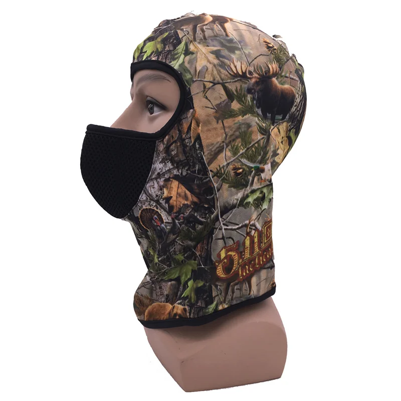 Камуфляжная Балаклава с капюшоном для мотоцикла охоты полностью теплая защитная