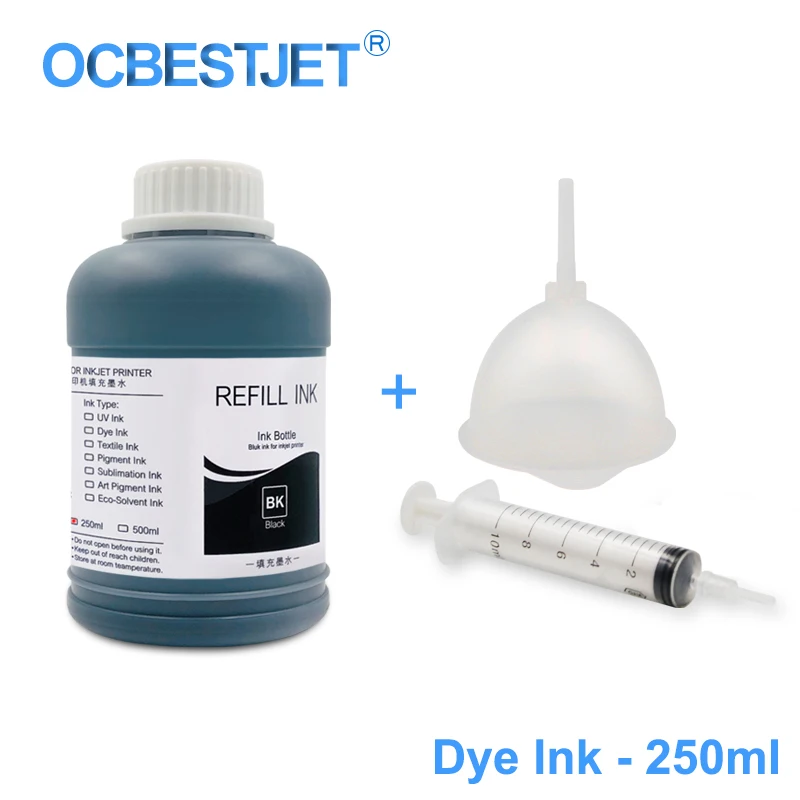 

250ML Universal Dye Ink For Epson L100 L110 L120 L210 L300 L355 L555 P600 P800 3800 3880 T3000 T3200 T3270 7800 7880 4800 4880