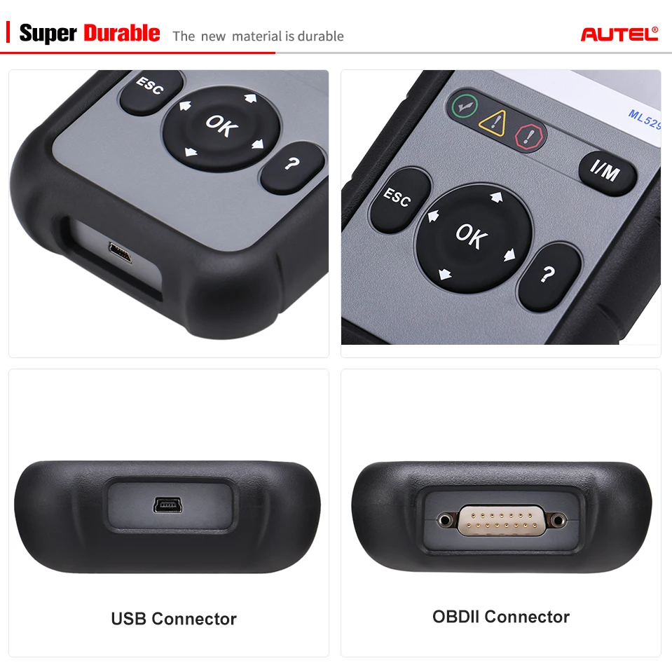 Autel Maxilink ML529 диагностический сканер инструмент OBDII EOBD OBD2 автоматический проверочный светильник двигателя DIY считыватель кодов неисправностей с улучшенным режимом 6