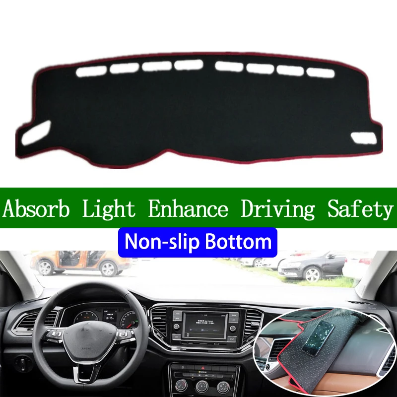 

For Volkswagen T-ROC 2018 Non-slip Bottom Dashboard Cover Car Decals Car Stickers Interior Car Accessories