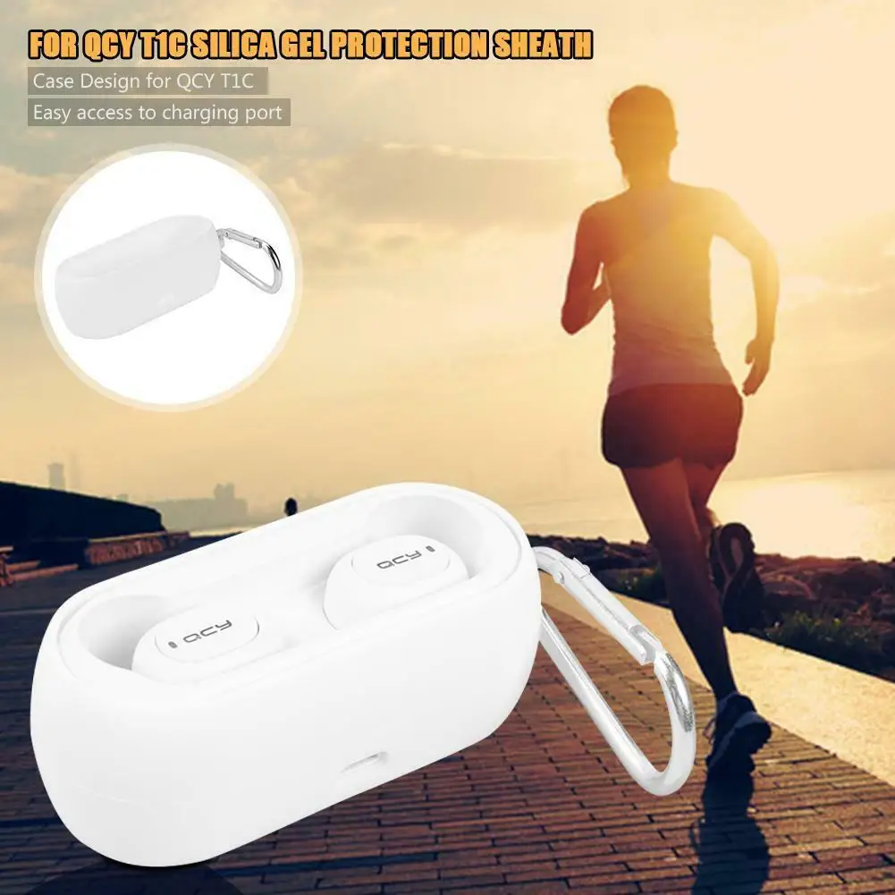 Силиконовый защитный чехол для гарнитуры беспроводной Bluetooth футляр наушников QCY