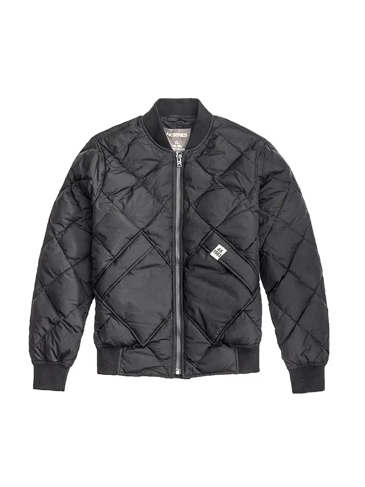 AKCLUB Brand Men's Wear New Style Nick Yang Diamond Latch Quilted Baseball Collar Short Down 1811202 Grey Duck | Мужская одежда