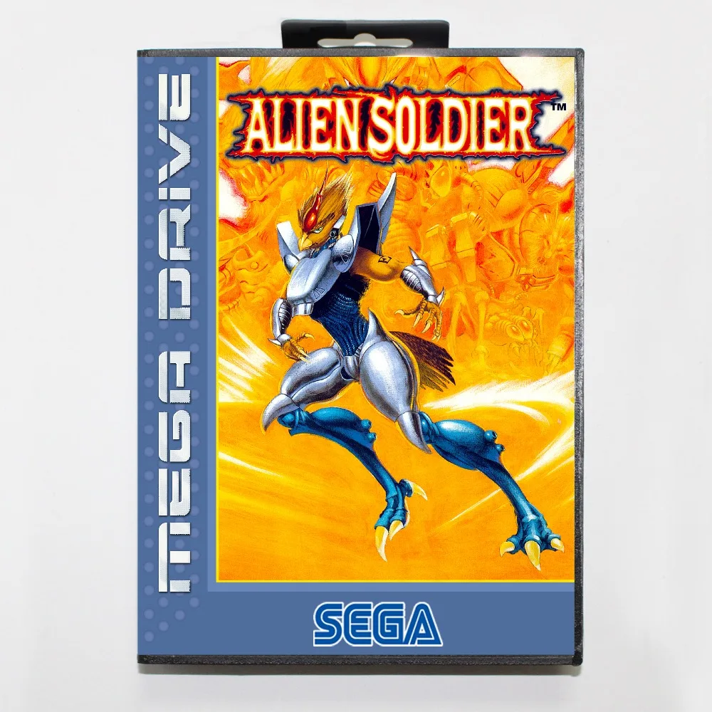 Чужой солдат 16 бит SEGA MD карточная игра с коробку для Sega игры Mega Drive Genesis |