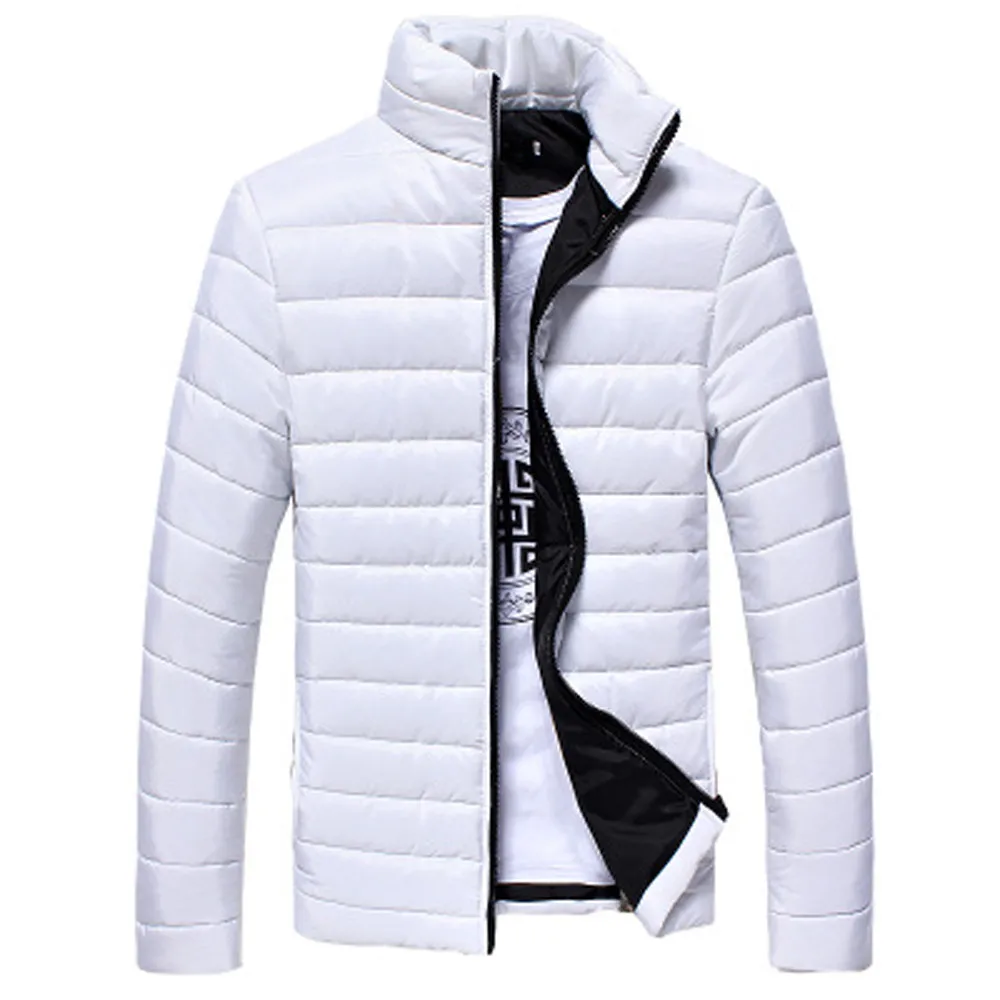 

Men Boys Casual Warm Stand Collar Jackets 2018 Hot Sale Slim Zipper Coat Winter Autrumn Brand Jackets Parka Outwear Male WS&&E