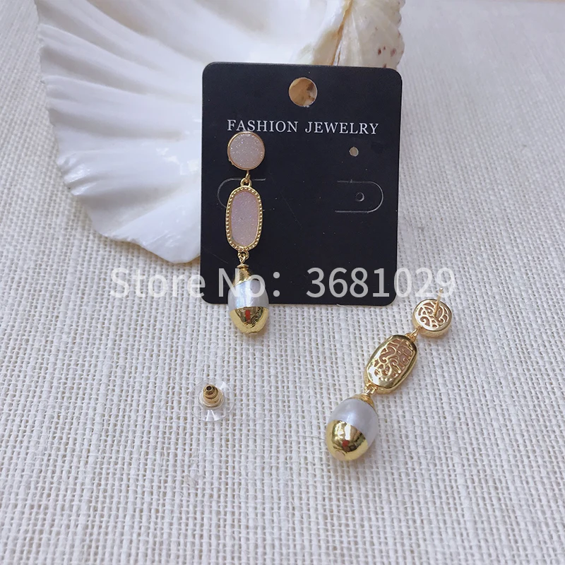 Fashionable and simple atmosphere joker modelling pearl earring drop shape female | Украшения и аксессуары